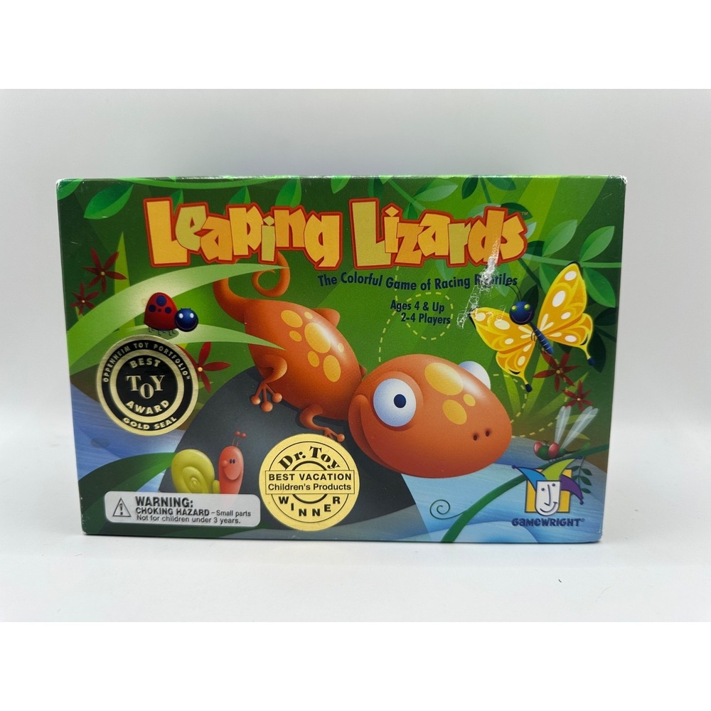 Leaping Lizards GameWright Bead Lacing Color Matching Counting Ages 4+ COMPLETE